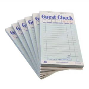 Carbonless Restaurant Check Books Printing